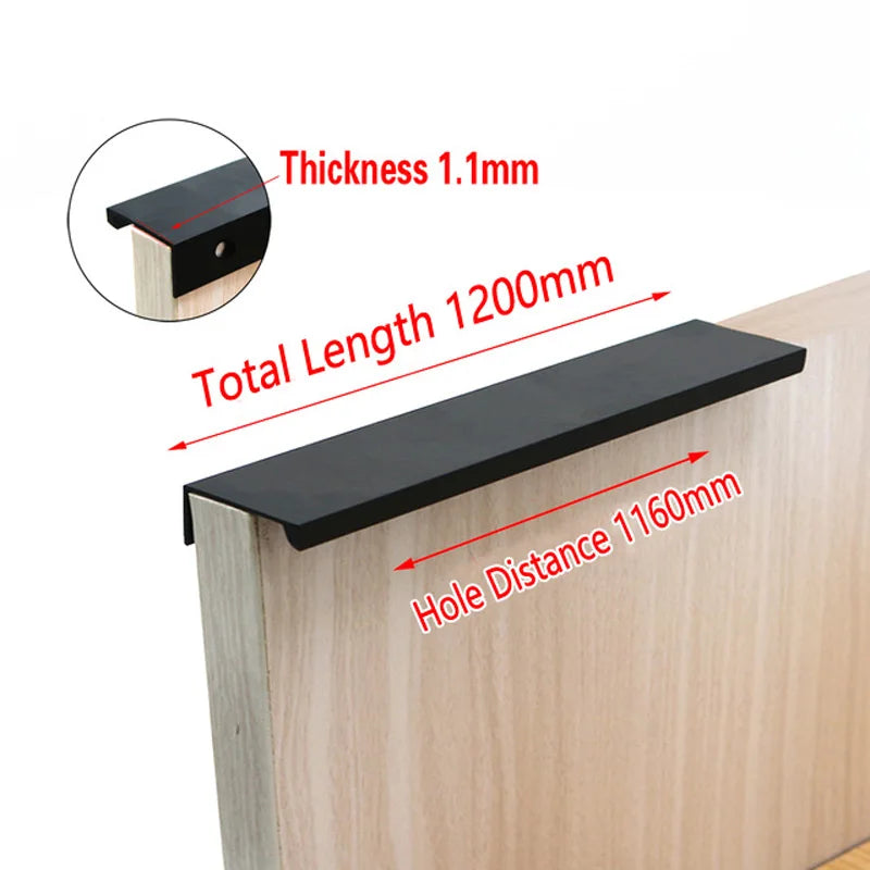 Cabinet Pulls Drawer Knobs  Black Silver Orange Gold Hidden  Handles Stainless Steel  Kitchen Cupboard Furniture Hardware