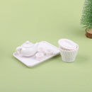3/5/6pcs 1/12 Dollhouse Miniature Accessories Ceramics Tea Set Model Kitchen Tableware