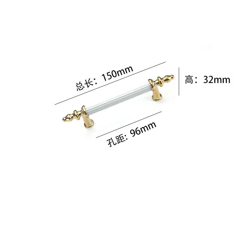 Modern Light Luxury European Wardrobe Cabinet Door Handle Drawer Shoe Cabinet Furniture Hardware Circular Tube Handle