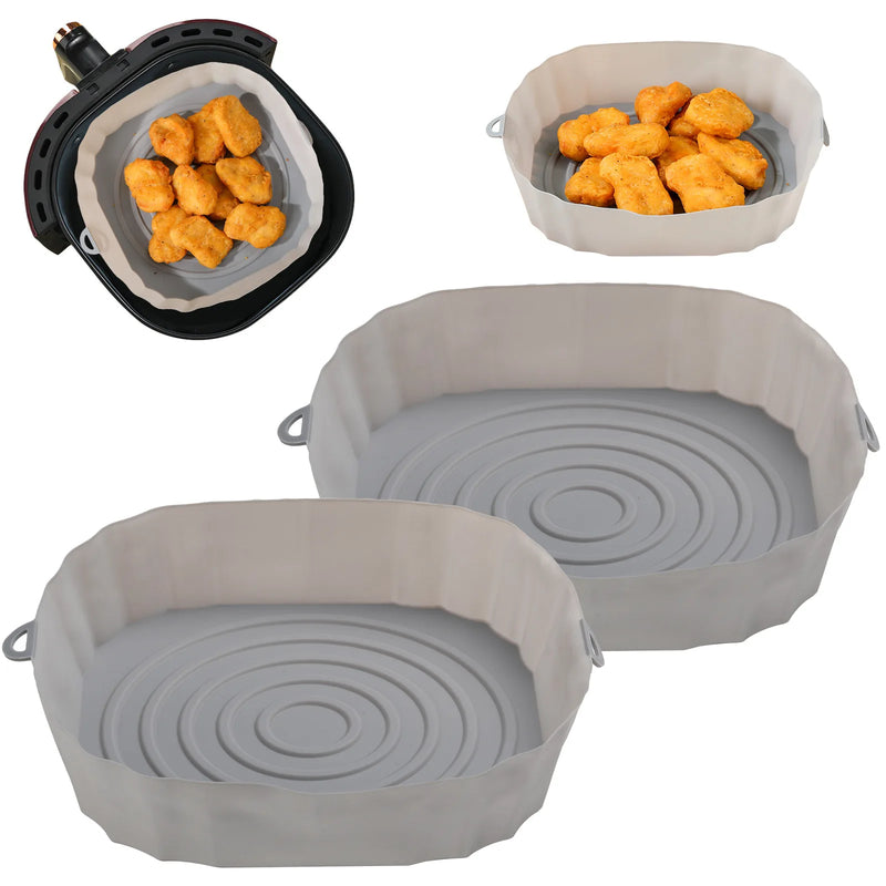 1/2Pcs Air Fryer Kitchen Utensils Air Fryers Pan Pizza Baking Mold Airfryer Accessories Silicone Air Fryer Pans Mold For Baking