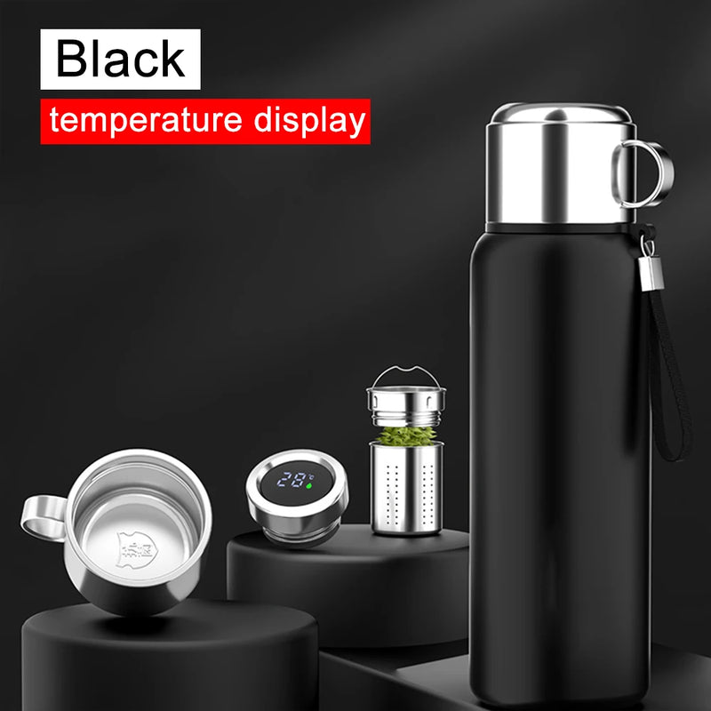 600-1500ml 316 Stainless Steel Thermos Bottle LED Temperature Display  Thermal Mug Vacuum Flask Water Bottle For Outdoor Camping