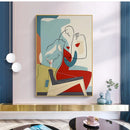 Hand-Painted Oil Paintings Canvas Picasso Style Acrylic Wall Art Decoration Handmade Abstract Artwork for Home Room Best Gift