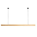 Wooden Pendant Lights Hanging Lamp Modern Table LED Long Linear Light Kitchen Island Lighting for Dining Living Room Office