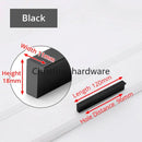 Fashion Black Hidden Cabinet Handles Aluminum Alloy Kitchen Handles Cupboard Pulls Drawer Knobs Furniture Room Door Hardware
