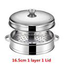 Stainless Steel Pot Drain Basket Kitchen Cooking Bamboo Steamer Cooker  Rice  Food Steaming Grid with Double Ear
