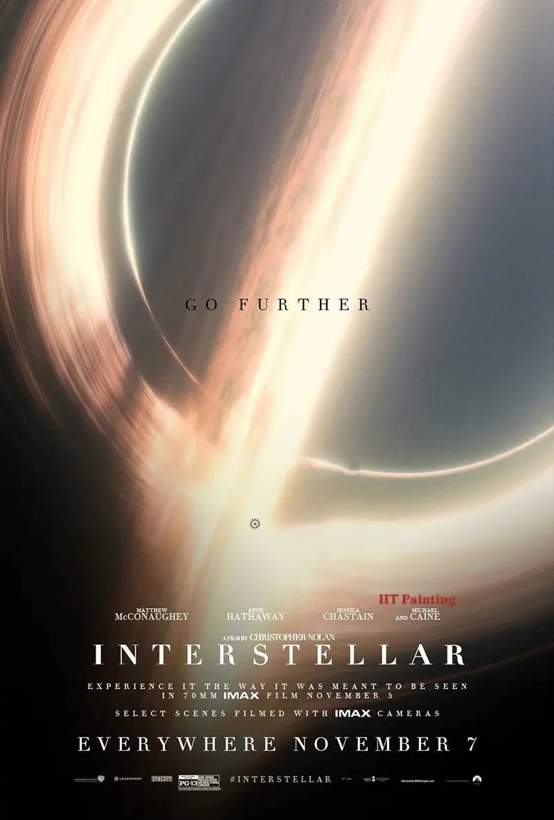Sci-fi movie interstellar movie poster canvas painting universe planet wall art picture modern room home decoration