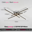 Black chandelier square bedroom lamps living room lamp led ceiling lamp Nordic minimalist creative led ceiling lamp strip lights