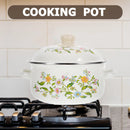 3 Pcs Cooking Utensils Enamel Pot Cooker Pots Deep Stockpot Soup Chinese Stew with Handle