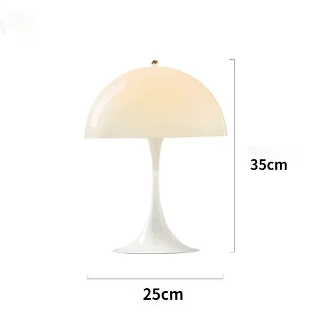 Nordic Danish Designer LED Mushroom Floor Lamp Living Room Study White  Bedroom Bedside Reading Decorative Lighting Fixture Art
