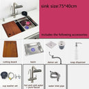 304 stainless steel undermount or Above Mount kitchen sink Washing Basin with Multifunctional waterfall kitchen faucet