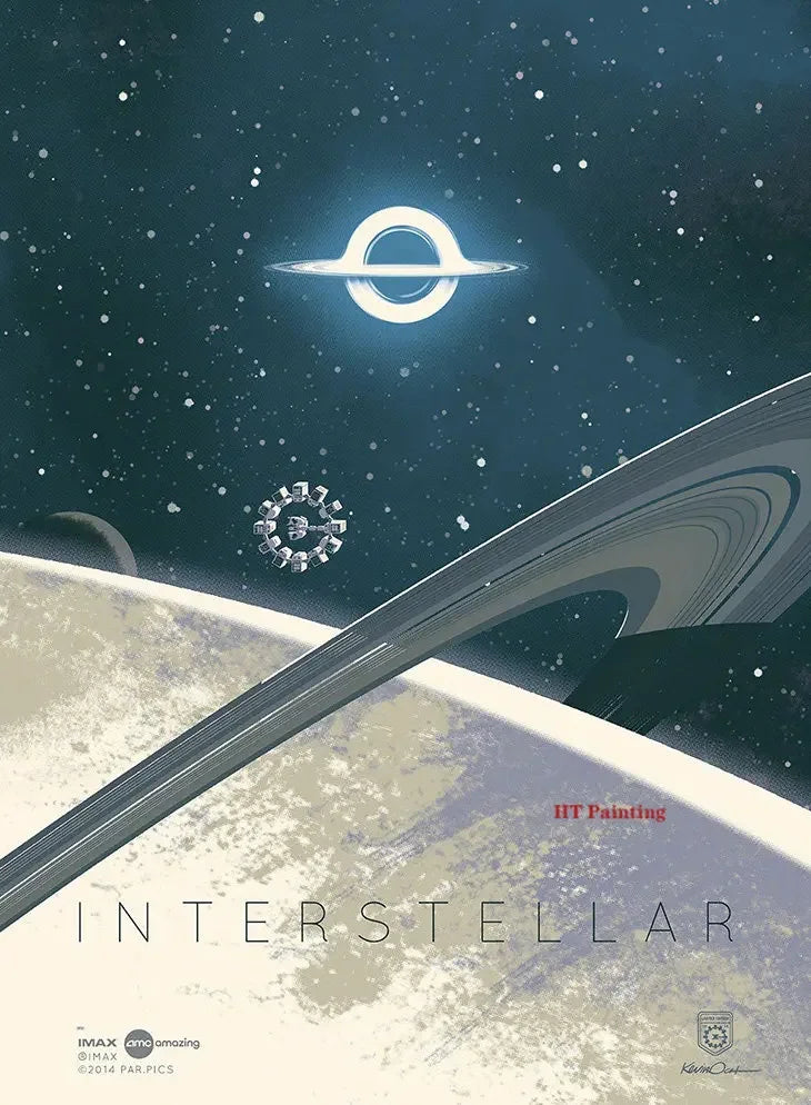 Sci-fi movie interstellar movie poster canvas painting universe planet wall art picture modern room home decoration