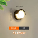 LED Wall Lamp Lighting Radar Motion Sensor AC85-265V 6/12W Warm White Cold White Suitable For Indoor Outdoor Home Decoration