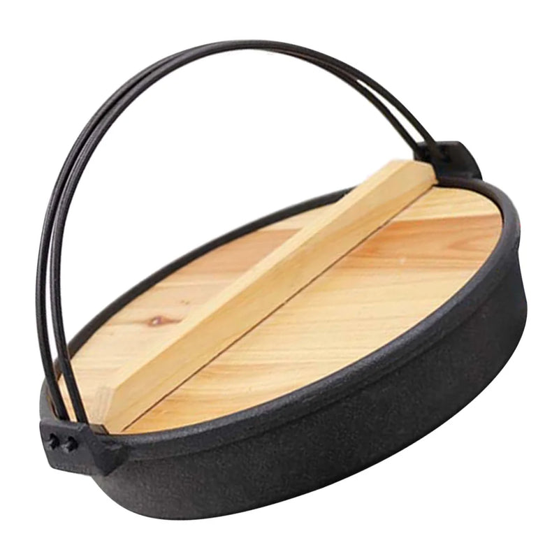 Hot Pot Camping Cooking Stove Cookware Hanging Stewpan for Home Japanese Style Griddle Soup Frying Cast Iron