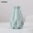 Morandi Plastic Vase Living Room Decoration Ornaments Modern Origami Plastic Vases for Flower Arrangements Home Decoration
