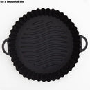 1PC Reusable Silicone Air Fryer Basket Oven Mold Baking Tray Pizza Fried Chicken Basket Round Square Pan Liner Accessories