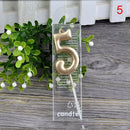 1 2 3 4 5 6 7 8 9 0 Number Birthday Candles Gold Silver Kids Birthday Candles for Cake Party Supplies Decoration Cake Candles