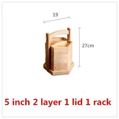 Chinese Dumplings Bamboo Steamer Cooker with Lid Dimsum Steamer Fish Rice food Vegetable Basket Kitchen Cooking Tools basket pot