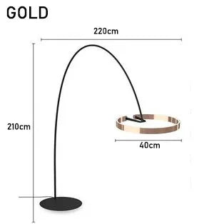 Nordic circular fishing floor lamp, modern LED art lamp, living room, sofa, home decoration floor lamp