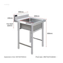 Stainless Steel Kitchen Sinks Washing Sink with Bracket Multifunctional Sinks for Restaurant Commercial Floor Dishwashing Sinks