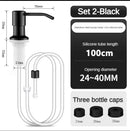 Stainless Steel Soap Dispenser Extension Tube Kit Kitchen Sink Liquid Soap Dispenser Bathroom Lotion Detergent Hand Press Pumps