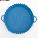 1PC Reusable Silicone Air Fryer Basket Oven Mold Baking Tray Pizza Fried Chicken Basket Round Square Pan Liner Accessories