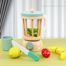 Kids Kitchen Toy Set Wooden Coffee Maker Set Simulation Cookie Maker Kit Pretend Play Educational Toys Gifts for Girls Boys