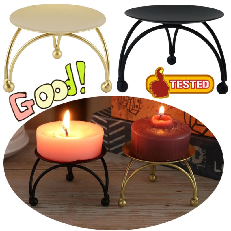 New Iron Plated Candle Holders Pillar Metal Plate For Wedding Party Festival Candlestick Holder Art Gift Home Decoration 2025