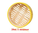 Bamboo wooden Steamer Kitchen Cookware Fish Rice Dim Sum Basket Rice Cooker With Lid food stuffed bun steamer 12” bamboo steamer