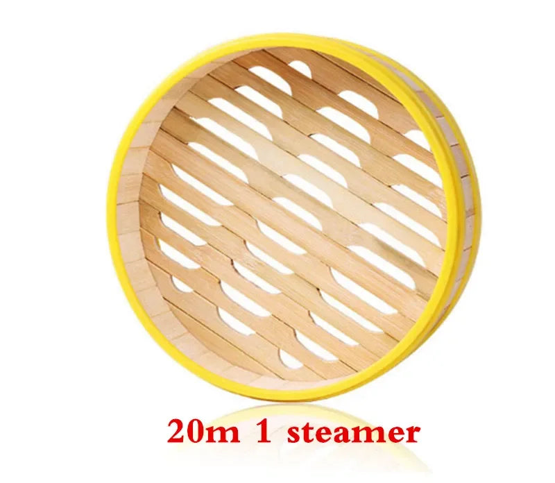 Bamboo wooden Steamer Kitchen Cookware Fish Rice Dim Sum Basket Rice Cooker With Lid food stuffed bun steamer 12” bamboo steamer