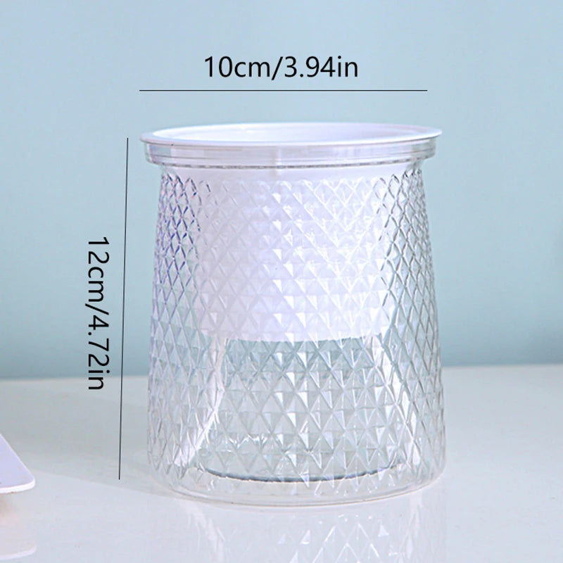Self Watering Plant Pot Transparent Plastic Flower Vase Double-layer Automatic Lazy Potted Hydroponic Pot Garden Home Decoration