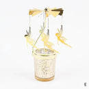 Rotating Candle Stick Holder Gold Candlestick Home Decoration Romantic Valentine's Gift Party Room Decor Carousel Candle Stand