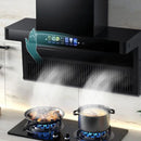 7-shaped household range hood with large suction power, kitchen top and side double suction range hood