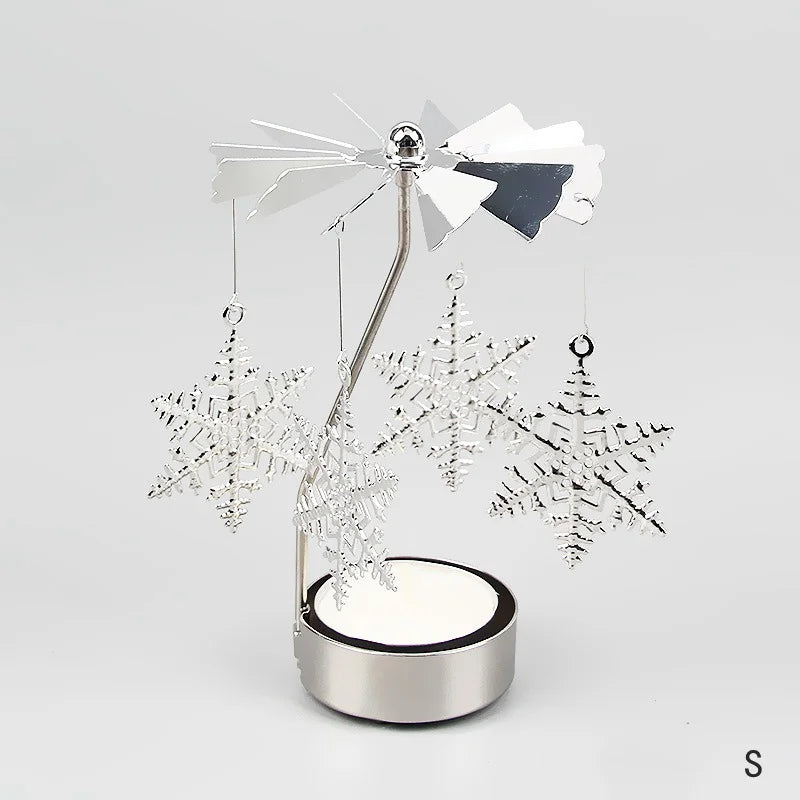 Metal Candlesticks For Candles Modern Room Decor Silver Carousel Candle Tea Light Holder Damper Home Decoration Valentine's Gift