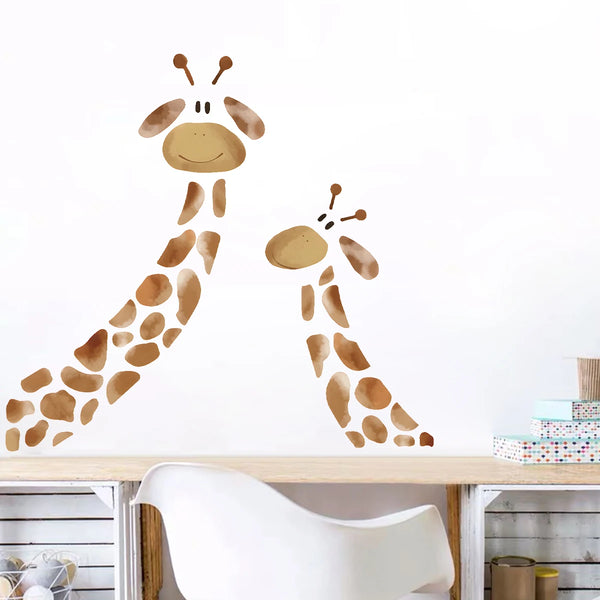 Cartoon Cute Animal Giraffe Wall Sticker Kids Room Wall Art Decoration for Bedroom Girls Gift Stickers Wallpaper for Wall DIY