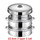 Stainless Steel Pot Drain Basket Kitchen Cooking Bamboo Steamer Cooker  Rice  Food Steaming Grid with Double Ear
