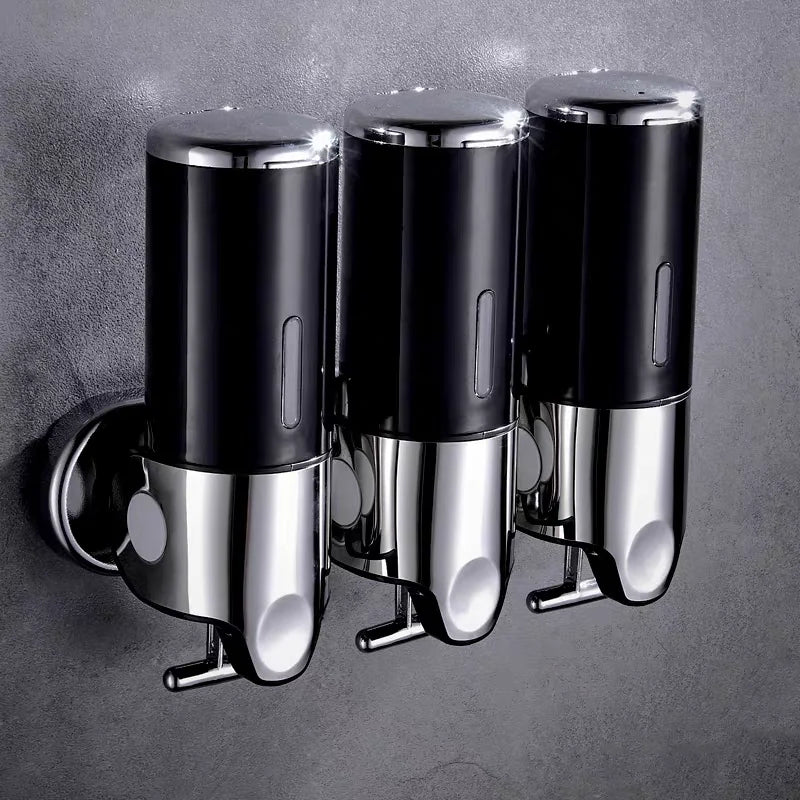Shampoo and Soap Liquid Dispenser Single/double/triple 500Ml Liquid Dispenser Container Wall-Mount Bathroom Shampoo Dispenser