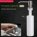 350ml Kitchen Dish Soap Dispenser Sink Soap Pump Dispenser Stainless Steel Built-in Detergent Dishwashing Liquid Container