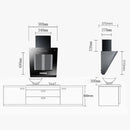 Small and Simple Kitchen Ventilator Suction Range Hood Small stove Side suction Cooker Hood Exhaust Hood 38/50cm For Apartment