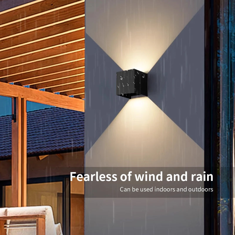 LED Modern Wall Lamp AC110V 220V 6W Cold White/Warm White Adjustable Surface Mounted Cube Led Garden Porch Light Indoor Outdoor