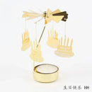 Multi-shape Rotating Candlesticks Snowflake Angel Romantic Tea Party Candle Holder Wedding Christmas Metal Home Decor