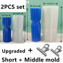 Wave cylindrical candle silicone mold with irregular geometric shape twisted stripes cylindrical candle mold resin gypsum mold