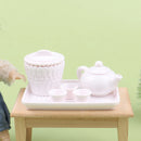 3/5/6pcs 1/12 Dollhouse Miniature Accessories Ceramics Tea Set Model Kitchen Tableware