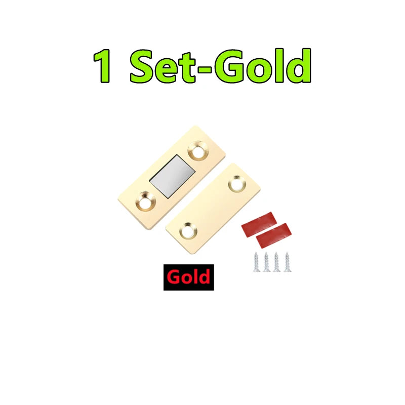 4/2/1Set Strong Magnetic Cabinet Catches Ultra-Thin Door Magnets Stops Invisible Adhesive Drawer Magnet Catch for Kitchen Closer