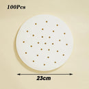 50/100pcs Bamboo Steamer Papers Disposable Non-Stick Steamer Mat Oil Paper Air Fryer Oven Kitchen Pan Pad Airfryer Bakpapier