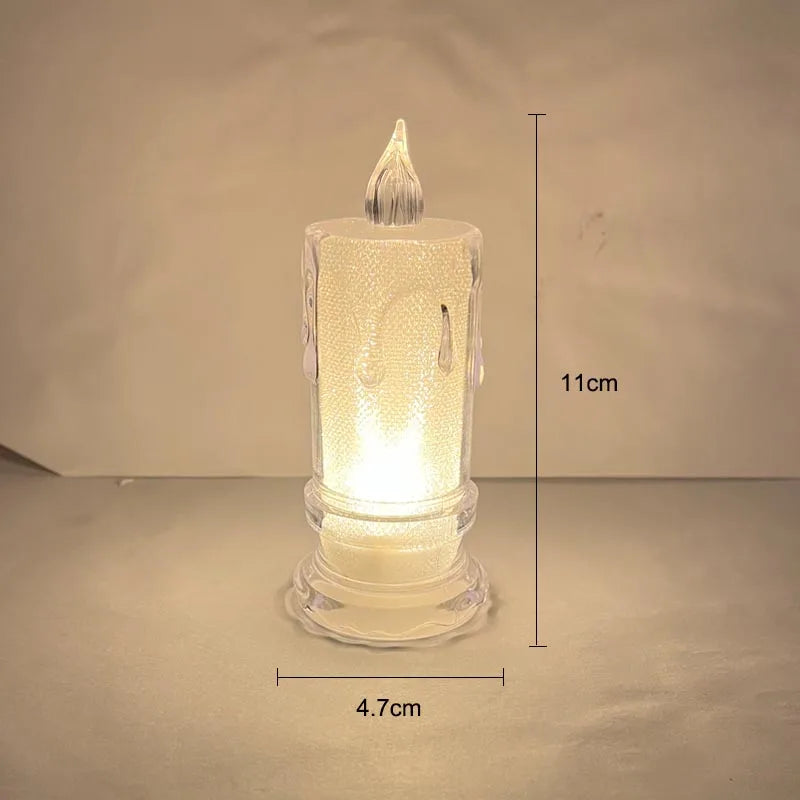 Flickering Flameless Battery Power LED Candles Tealight Night Lights Lamp for Wedding Birthday Party Valentine's Day Home Decor