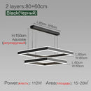 Living room lamp dining bedroom chandelier Nordic modern minimalist 2022 new light luxury square chandelier LED lamp suspendu