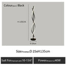 Minimalist LED Floor Lamp Geometric Line Living Room Decor Light Bedroom TV Background Wall Black White Lights Fixture Lustre