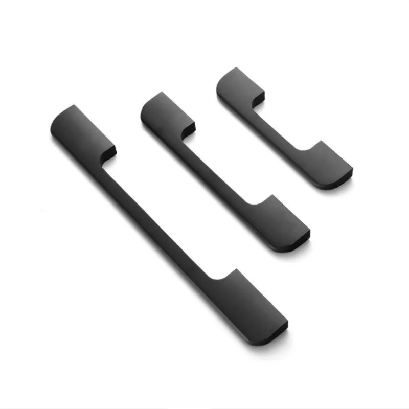 Long Simple Kitchen Cabinet Door Handles Aluminum Alloy Drawer Handle Pulls Wardrobe Cupboard Door Pull Furniture Hardwar Pulls