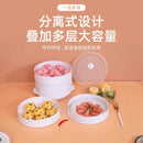 Microwave Steamer Kitchen Hot Buns Dumplings with Lid Household Multifunctional Steamer
