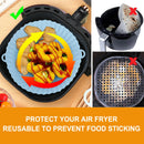 Silicone Air Fryer Pot Baking Tray Pans Fried Chicken Silicone Mold Basket Mat Airfryer Replacement Kitchen Accessories 20cm